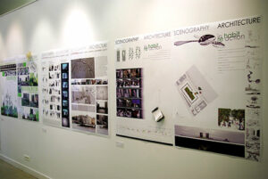 Vues de l’exposition des travaux des étudiants Scénographie & Architecture - Photos © Mahtab Mazlouman